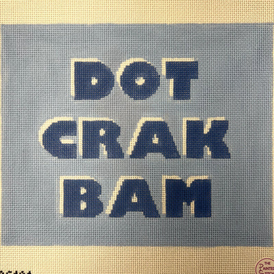 Dot Crack Bam - Blue Needlepoint Canvas
