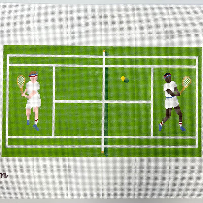 Tennis Match Needlepoint Canvas
