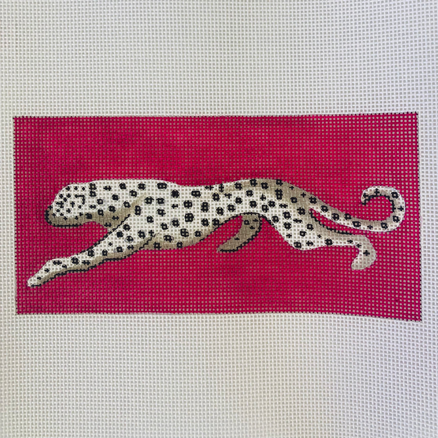 Snow Leopard 3x6 Insert Needlepoint Canvas