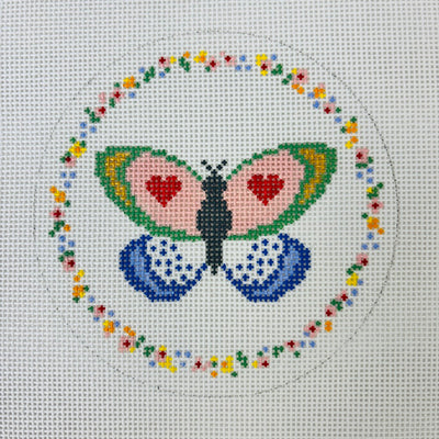 Lovebug Butterfly Needlepoint Canvas