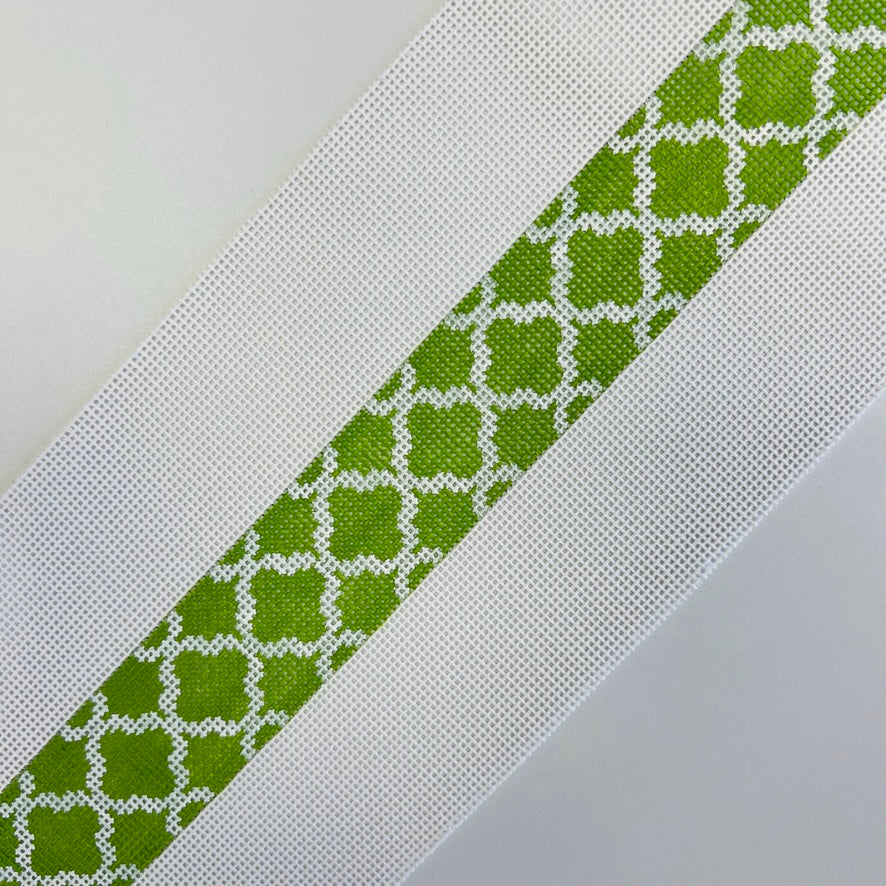 Quatrefoil Loop Key Fob - Lime Green