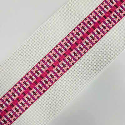 Purse Strap - woven (pink) Needlepoint Canvas