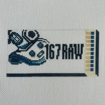 167 Raw Match Box needlepoint canvas - Bargello Needlepoint