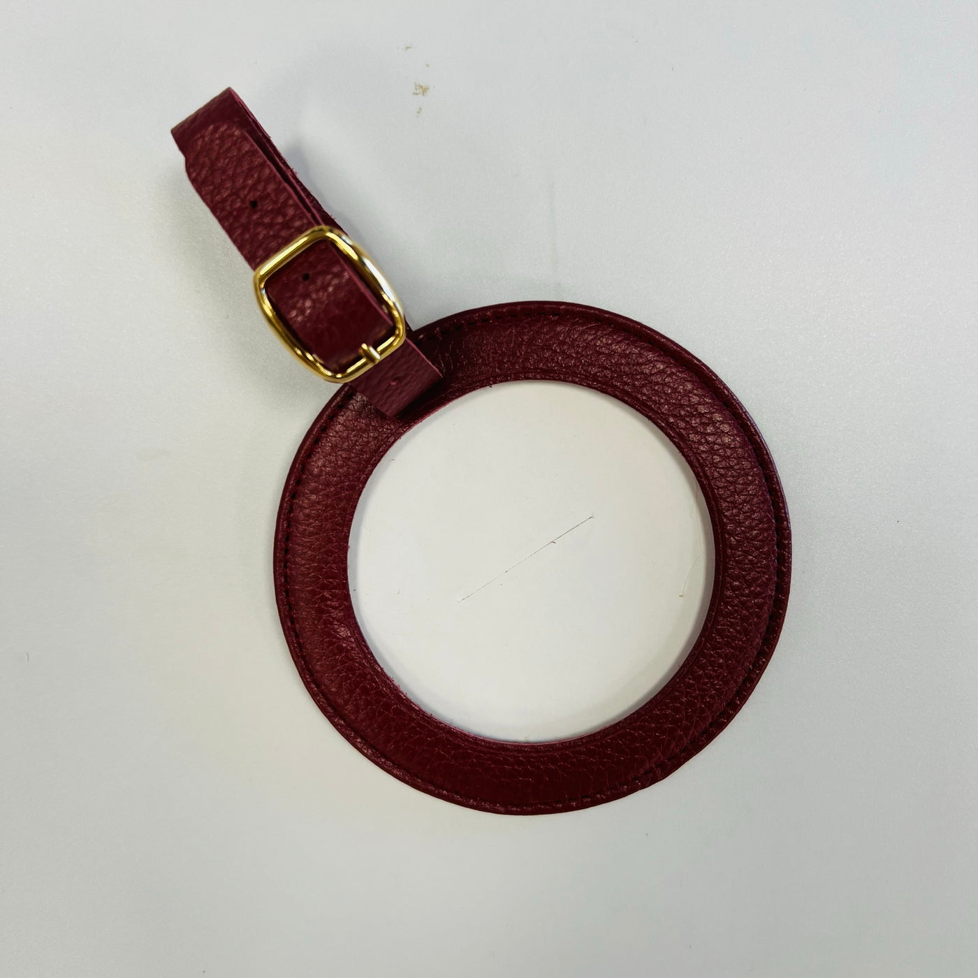 Leather Round ID/Luggage Tags