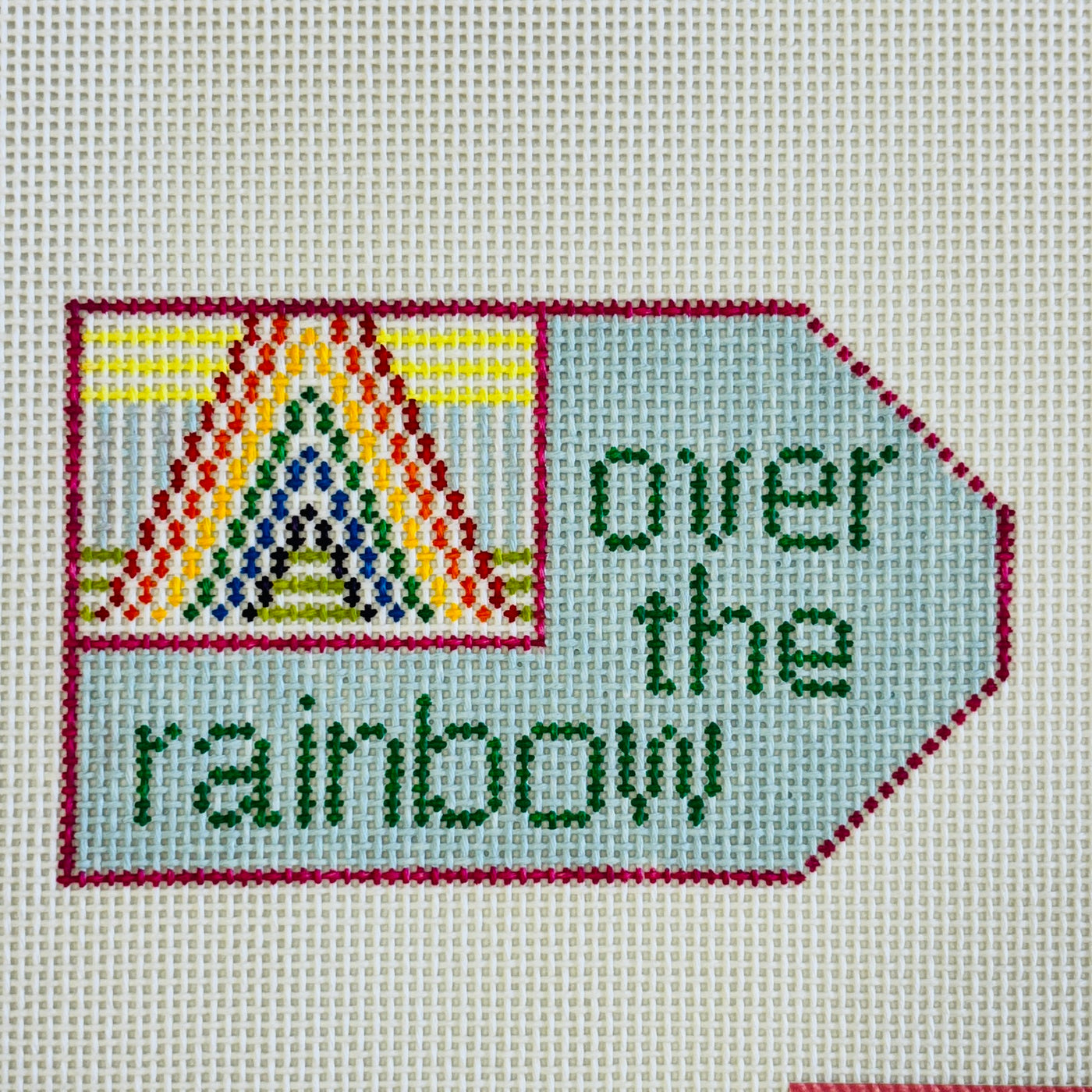 Over the Rainbow Tag Needlepoint Canvas