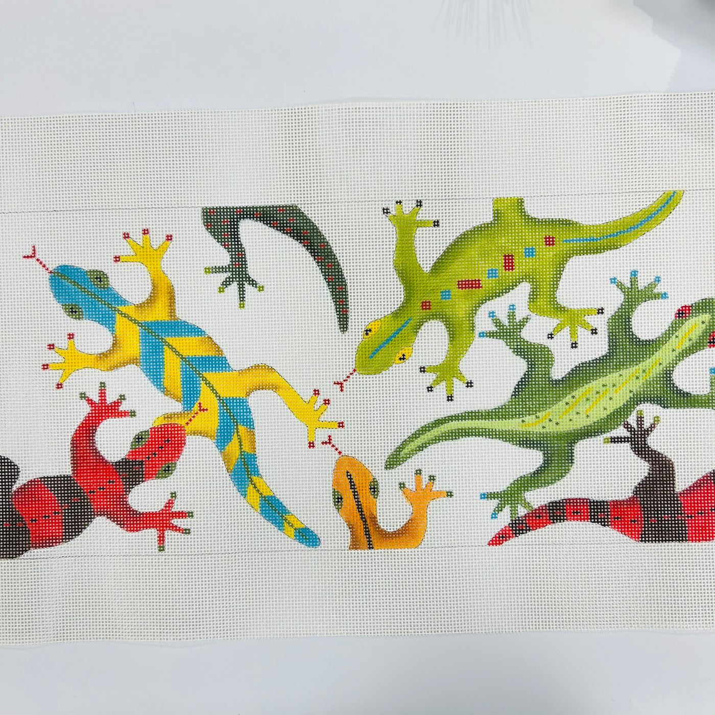 Gecko Bolster Needlepoint Canvas