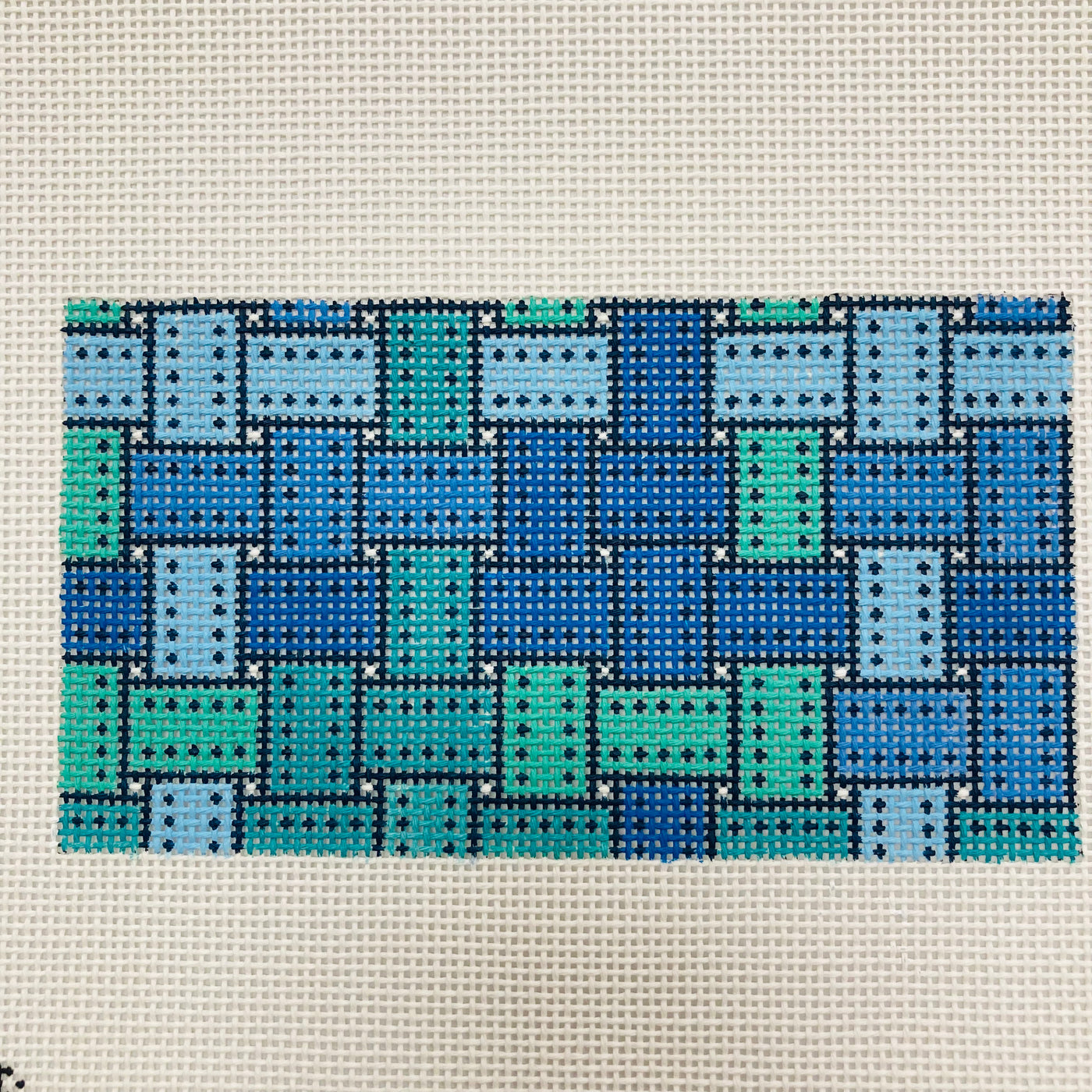 Needlepoint Ribbon Ribbon 3.25 x 6 Insert Blue Haze Needlepoint Canvas – Bargello Needlepoint