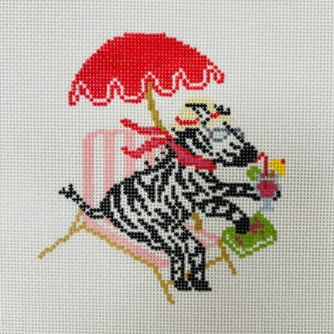 La Dolce Vita - Riviera Zebra Needlepoint Canvas