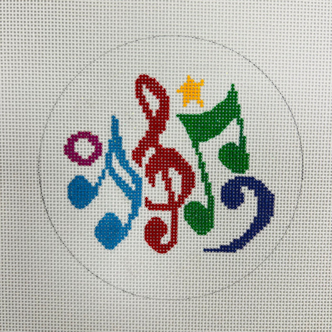 Colorful Music Notes Ornament