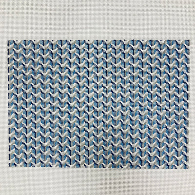 7 x 10 Y Clutch Blue Needlepoint Canvas