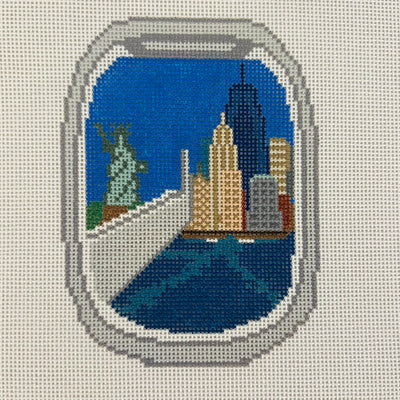 Plane Window NYC Needlepoint Canvas