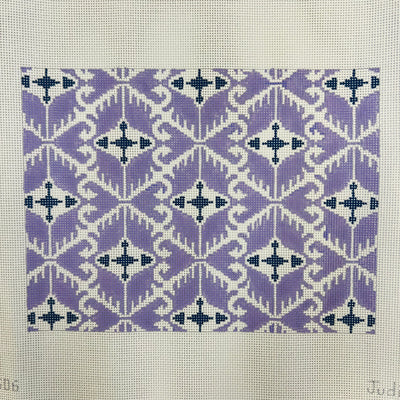 Lavendar and Blue Clutch Needlepoint Canvas