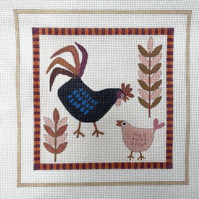 Chickens Needlepoint Canvas
