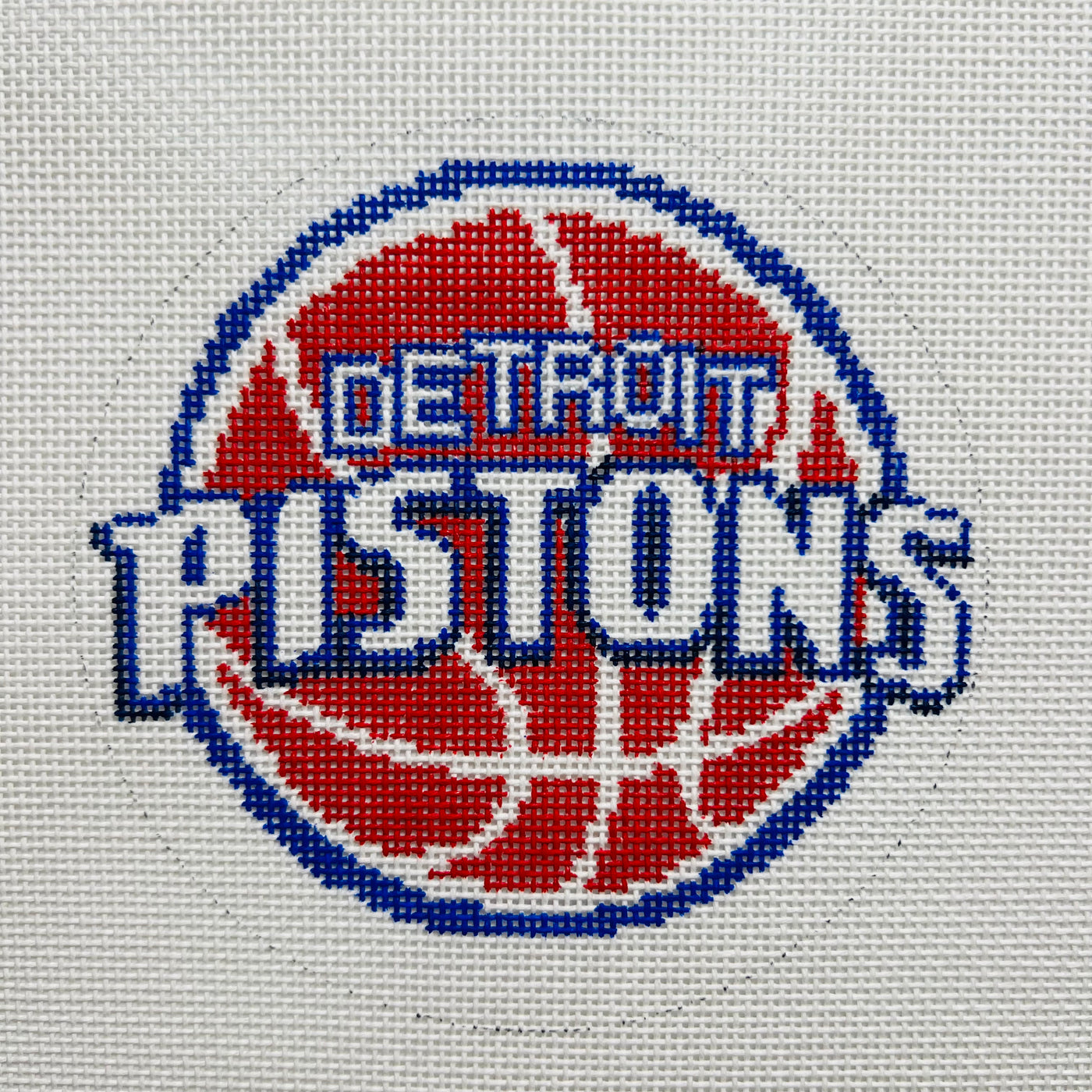 Detroit Pistons Needlepoint Canvas
