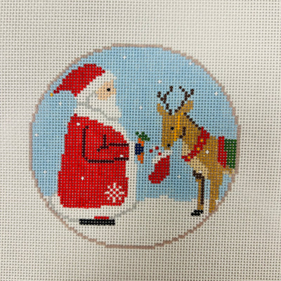 Reindeer Games Ornament Needlepoint Canvas
