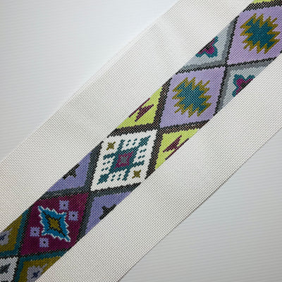 Purple and Green Bag Strap Needlepoint Canvas