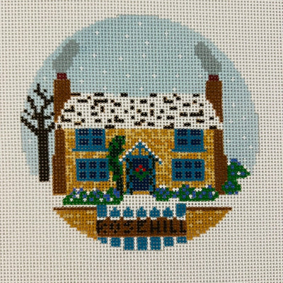 Rosehill Cottage Ornament Needlepoint Canvas