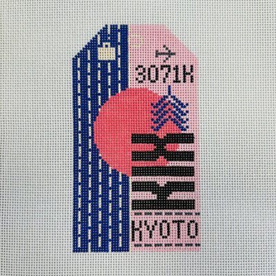 Kyoto Travel Tag Needlepoint Canvas