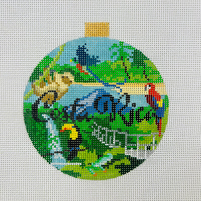 Costa Rica Round Ornament Needlpoint Canvas