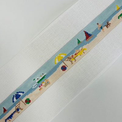 NeedlepointUS: Beach View Hand Painted Needlepoint Canvas, Needlepoint,  PLD181130