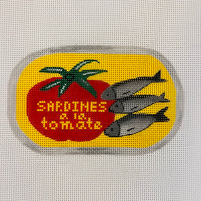 Sardines a la Tomate Ornament Needlepoint Canvas
