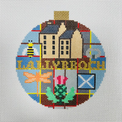 Lallybroch Round/Ornament Needlepoint Canvas