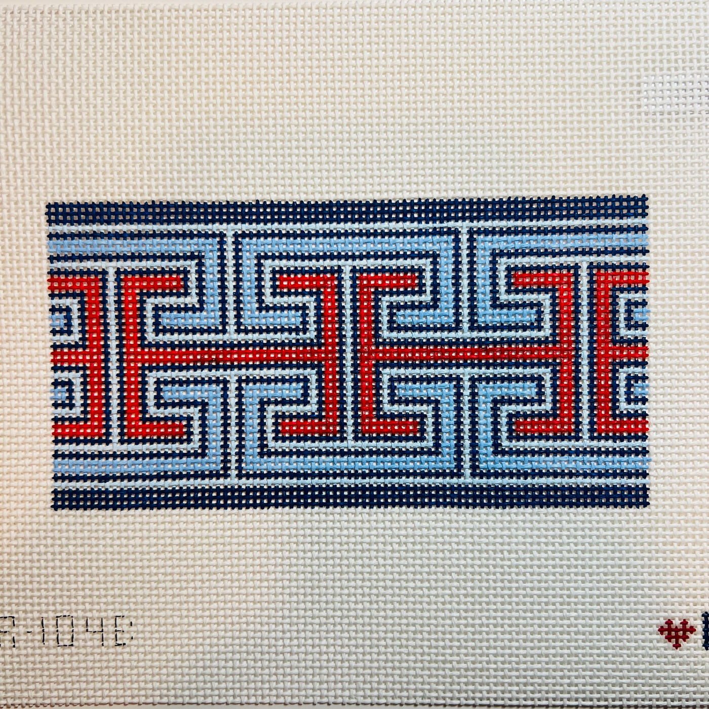 Greek Keys 6x3 Insert Blue Red