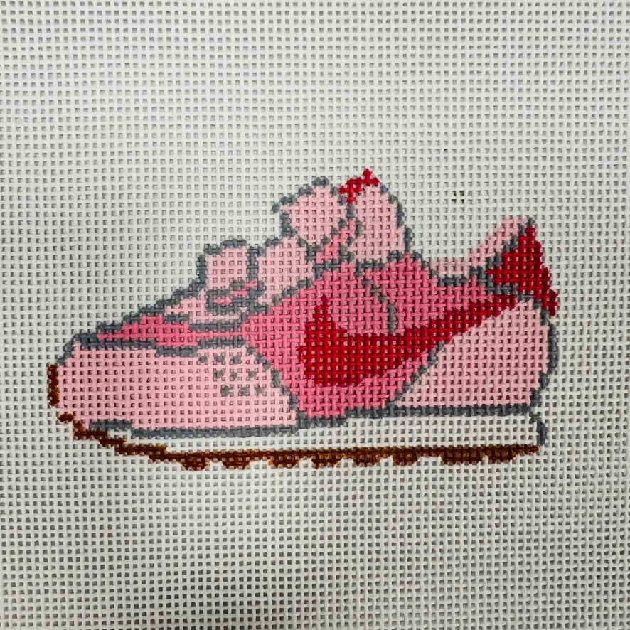 Baby's First Sneaker Pink Ornament Needlepoint Canvas