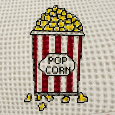 Movie Popcorn Ornament Needlepoint Canvas