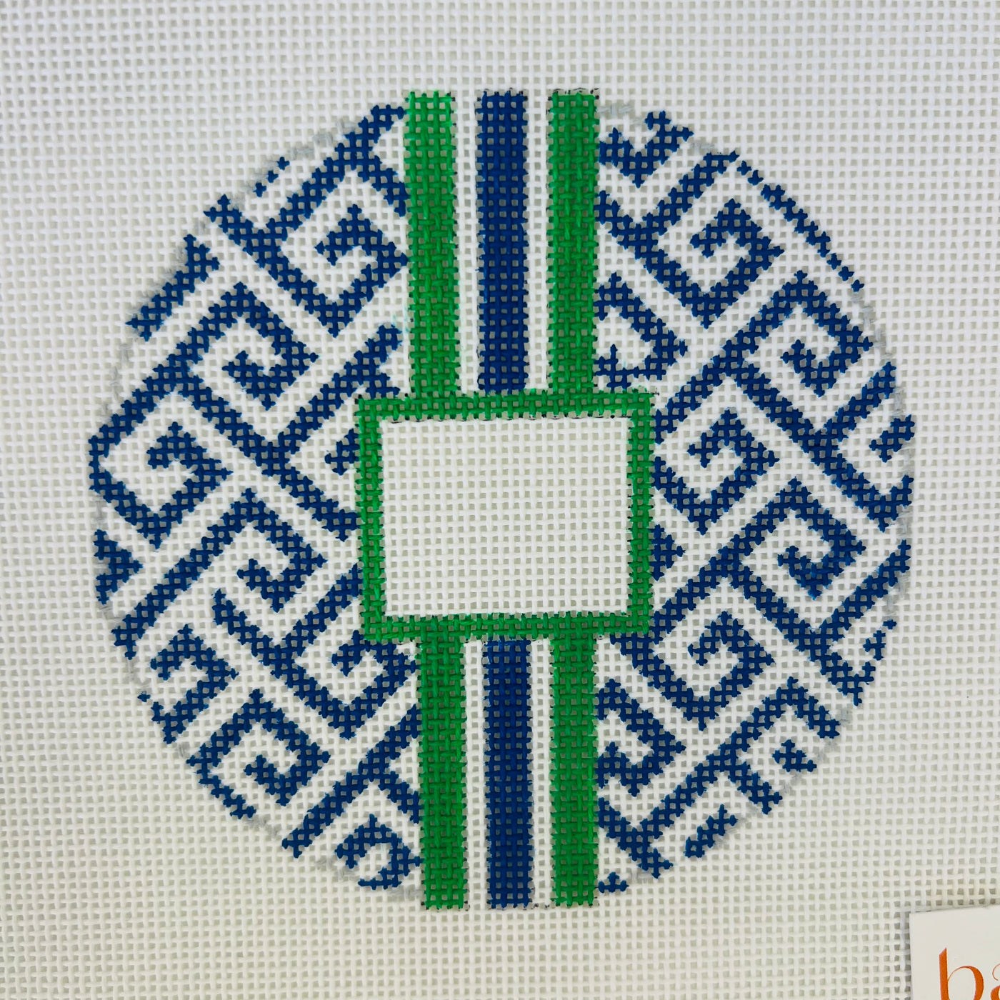 Greek Key Round with Monogram Box - Multiple Colorways