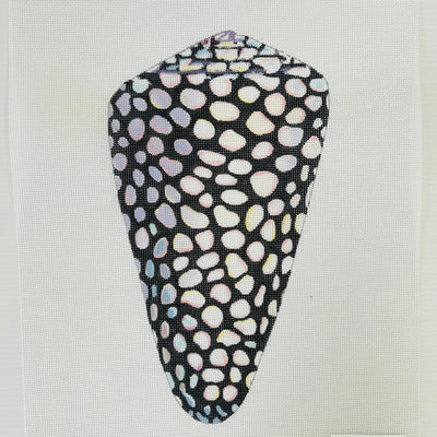 3D Speckled Seashell Back needlepoint canvas - Bargello Needlepoint