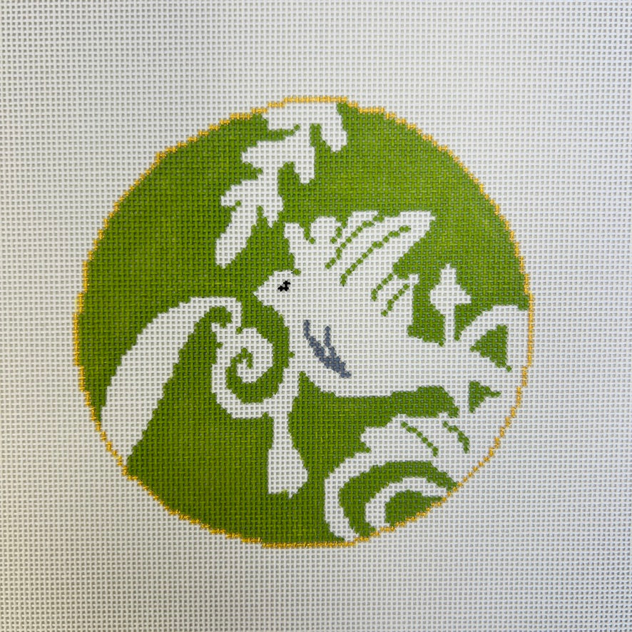 Dove in Green Ornament