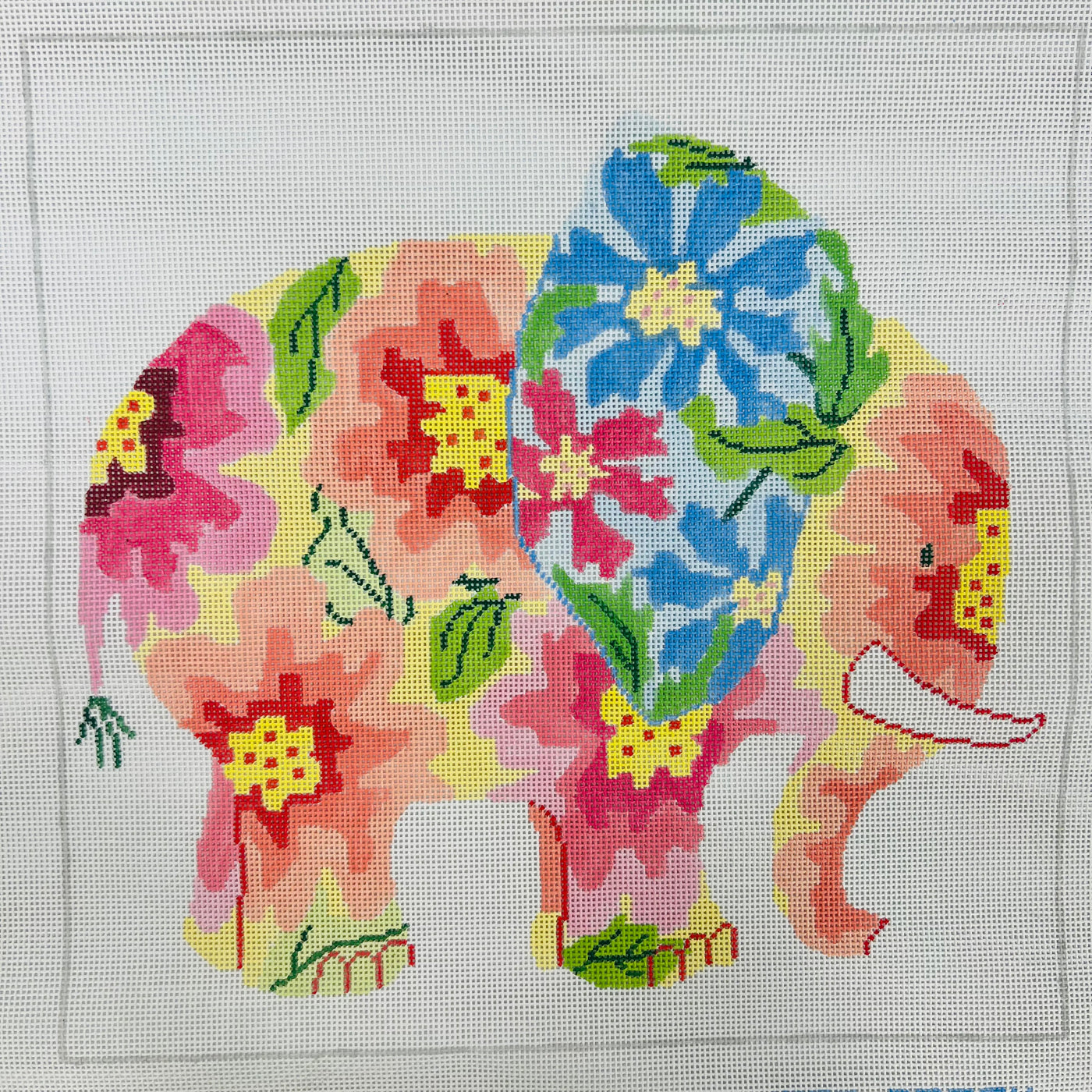 Snappy Elephant Needlepoint Canvas