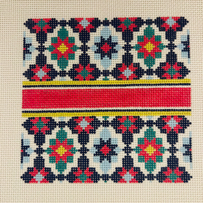 Portuguese Tiles 4" Square - Summer Needlepoint Canvas