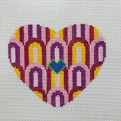 Soul Heart (Pink) Needlepoint Canvas