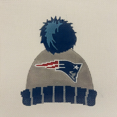 New England Patriots Ski Hat Ornament Needlepoint Canvas