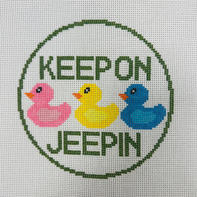 Keep on Jeepin Needlepoint Canvas