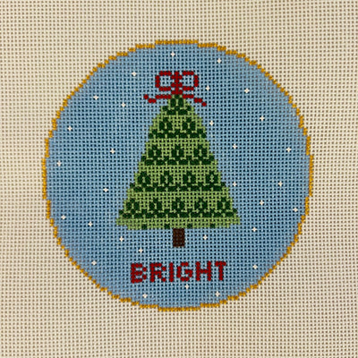 Squiggle Tree Ornament Needlepoint Canvas