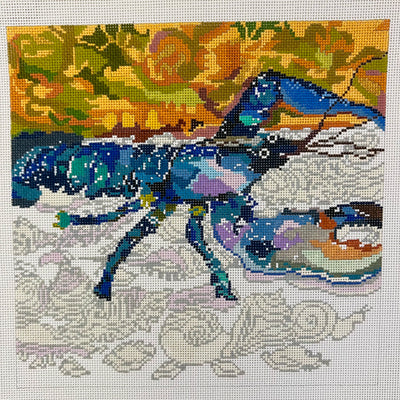 Blue Lobster Needlepoint Canvas