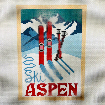Aspen Vintage Postcard Needlepoint Canvas