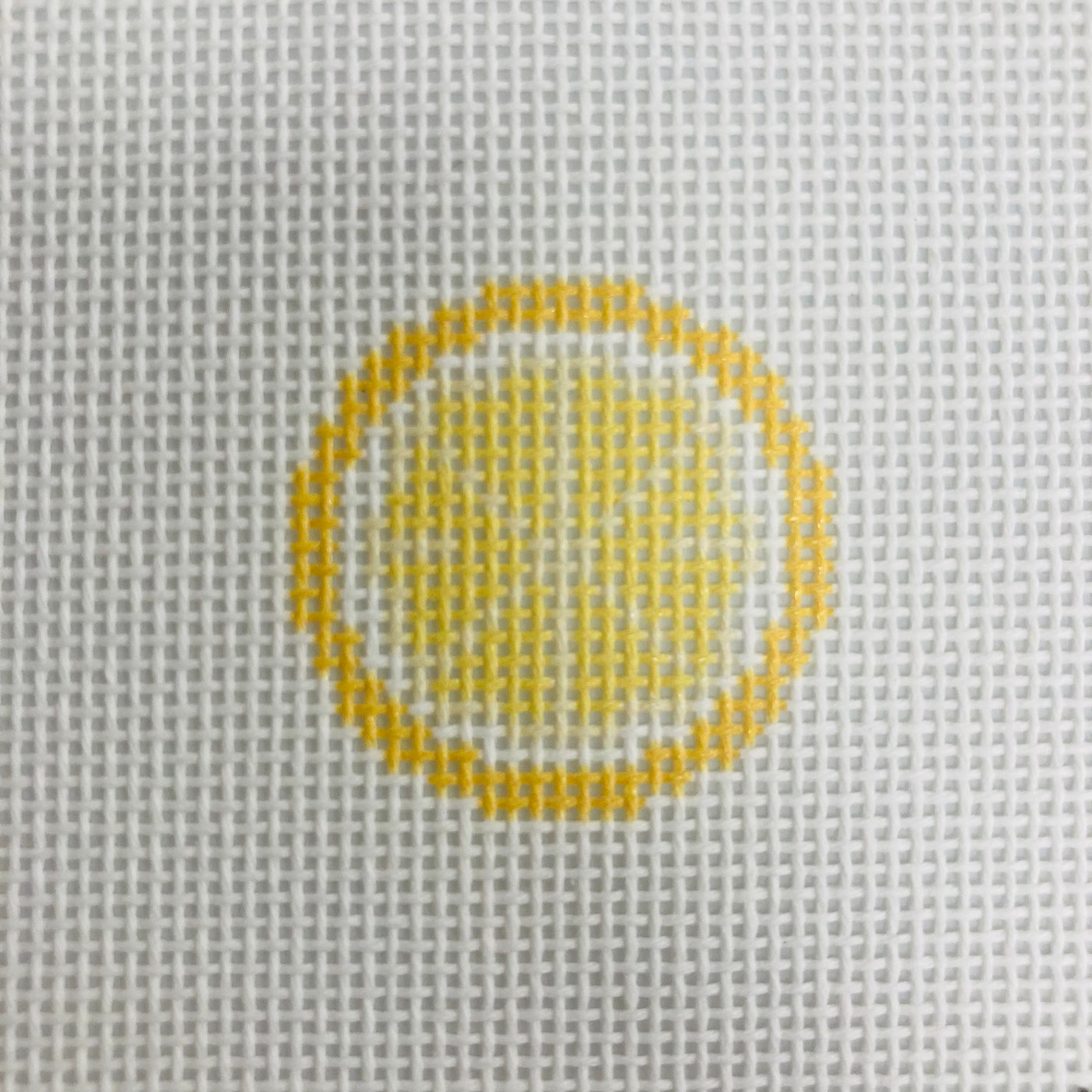 Lemon Slice Mini Clip Needlepoint Canvas