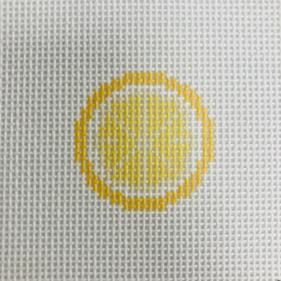 Lemon Slice Mini Clip Needlepoint Canvas