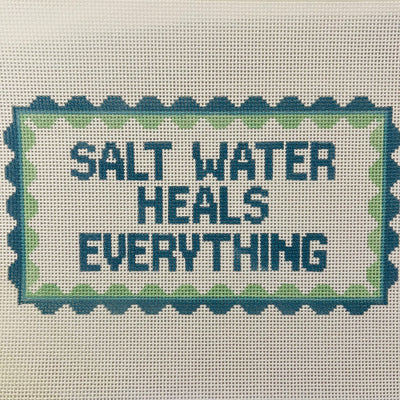 Salt Water Heals Everything Needlepoint Canvas