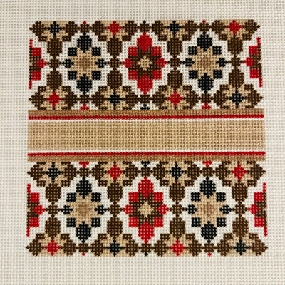 Portuguese Tiles 4" Square - Fall Needlepoint Canvas
