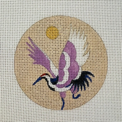 Bird with Gold Moon Needlepoint Canvas
