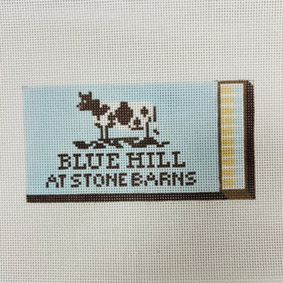 Blue Hill at Stone Barns Match Box Needlepoint Canvas | Bargello