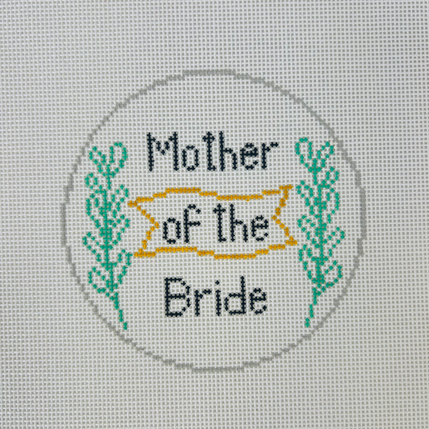 Mother of The Bride Ornament Needlepoint Canvas