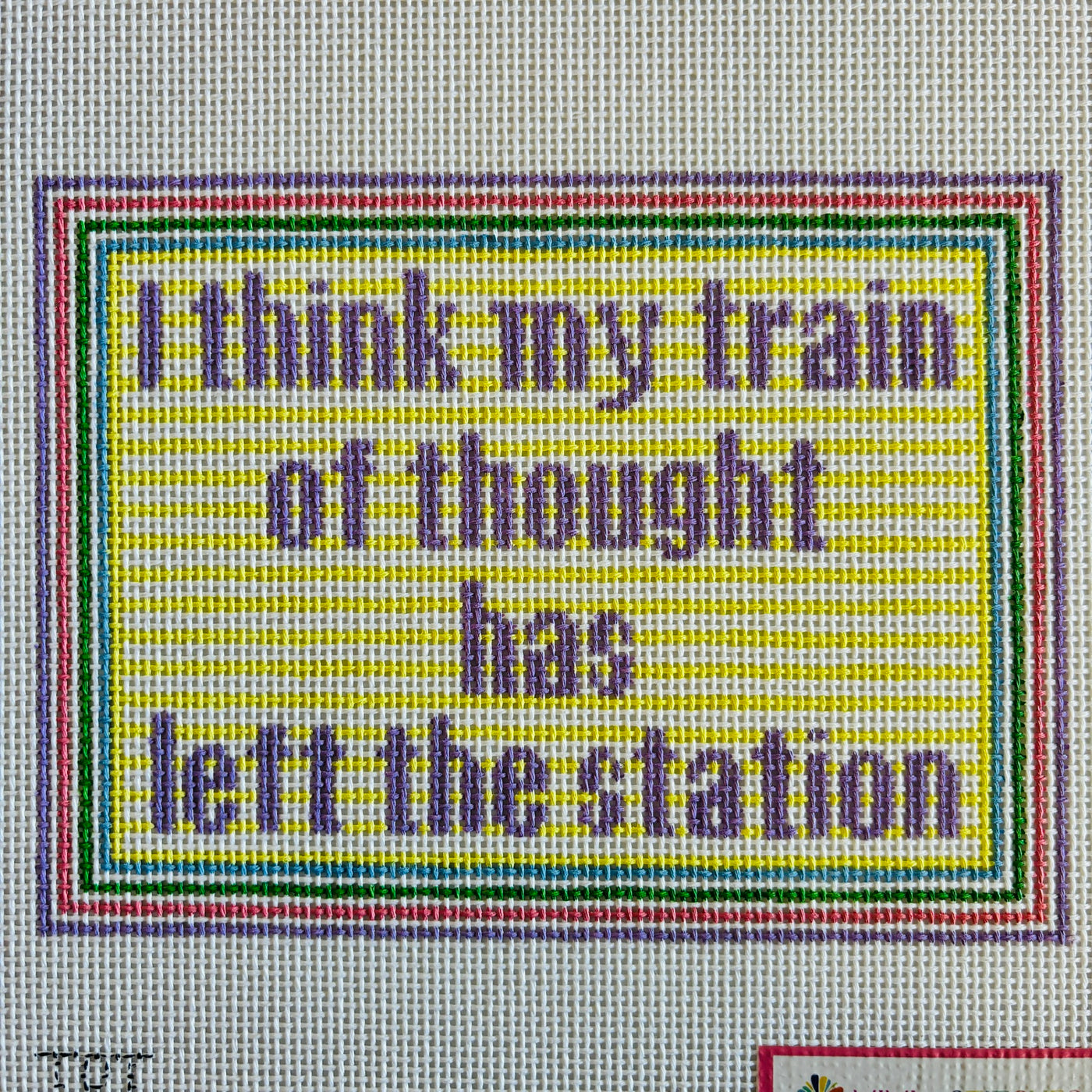 Train of Thought Needlepoint Canvas