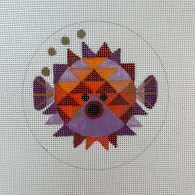 Puffer Fish Insert/Coaster Needlepoint Canvas