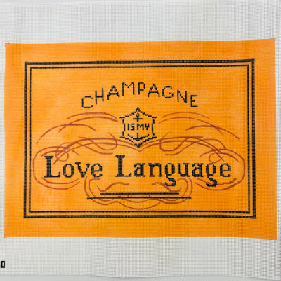 Champagne is my Love Language Needlepoint Canvas